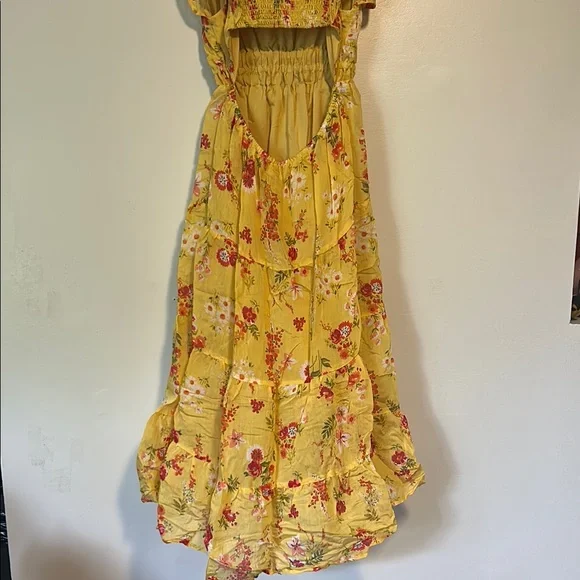 George Yellow Ruffle Dress - Picture 7 of 9